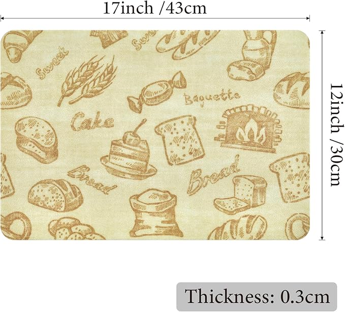 Vinyl Placemats Set of 4-12x17 Inch - Heat Resistant Washable Place Mats Waterproof Non-Slip Wipeable Table Mats for Dining Table Decor, Indoor/Outdoor Plastic Mat