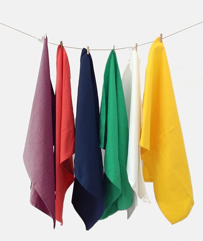 TARAN LIVING Kitchen Towels 100% Cotton Dish Cloths, Hand Towel, Dish Towel for Cleaning & Drying Tea Towels Set with Hanging Loop - 18"x 28", Pack of 6, for DIY, Christmas, Thanksgiving, Valentine.