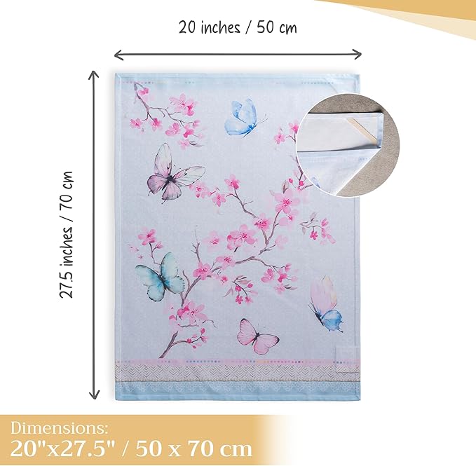 Maison d' Hermine Kitchen Towels Set of 3 100% Cotton 27.50" x 20" Reusable Cloth Tea Dish Towels Absorbent with Hanging Loop for Kitchen Gifts for Mothers Day Spring/Summer (Blossoms in Spring)