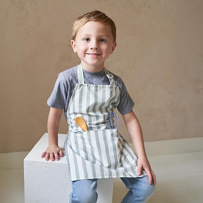 ZICOTO Kids Apron for Girls & Boys - Toddler Apron with Pocket for Cooking, Baking & Crafts - Christmas Gift for Little Chef