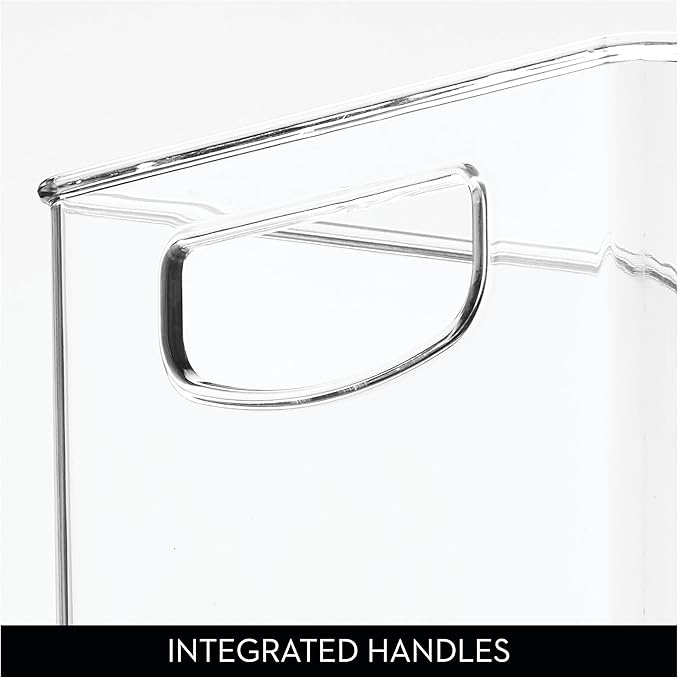 iDesign Stackable Clear Plastic Bin - Kitchen Organizers and Storage for Fridge and Pantry, 2-Pack