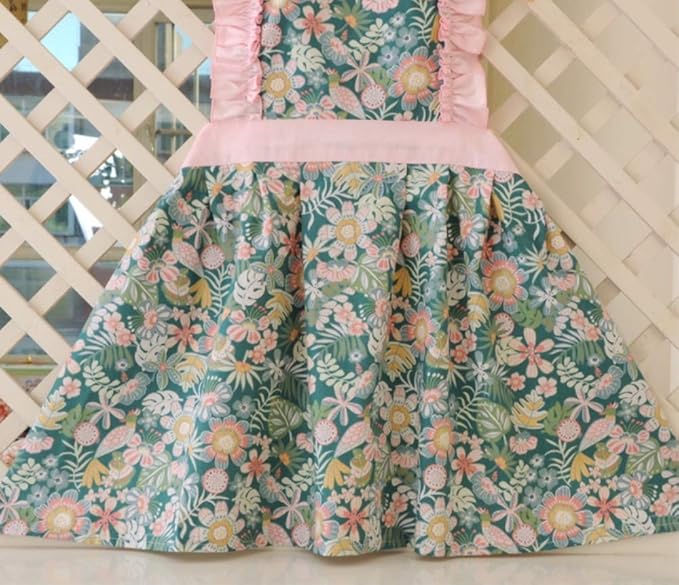CRB Fashion Kids Cooking Baking Apron | Toddler, Little Girls, Cute Kitchen Chef Aprons