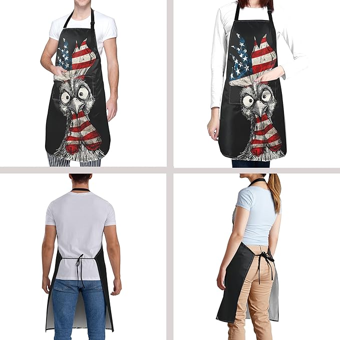 Funny Apron Polyester Grooming Aprons with Pocket for Cooking Kitchen Grilling Adults