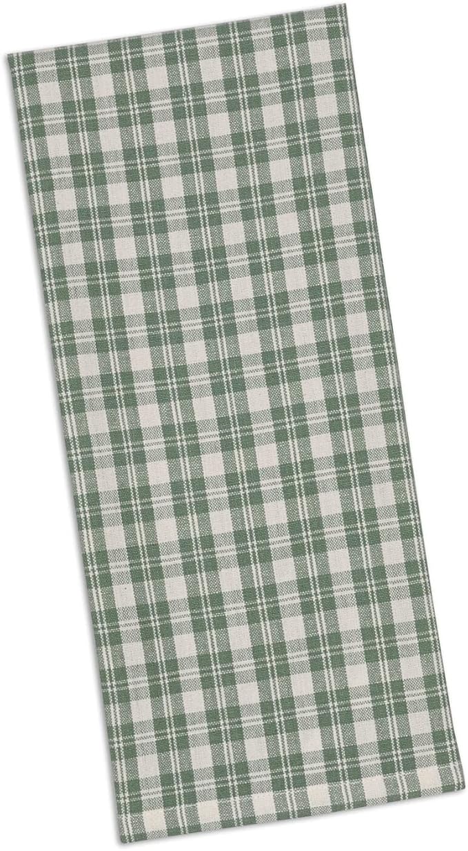 DII Everyday Kitchen, Urban Stripe & Basic Dishtowels, 18x28, Sage, 4 Piece