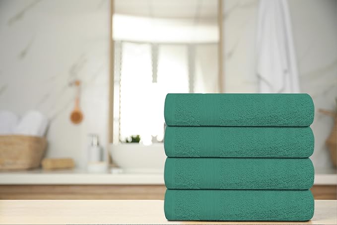 Premium Hand Towels Pack of 6 (16" x 30”) 100% Combed Ring Spun Cotton | Highly Absorbent Hand Towels Set | Ultra Soft for Home, Gym & Spa (Dusty Green)