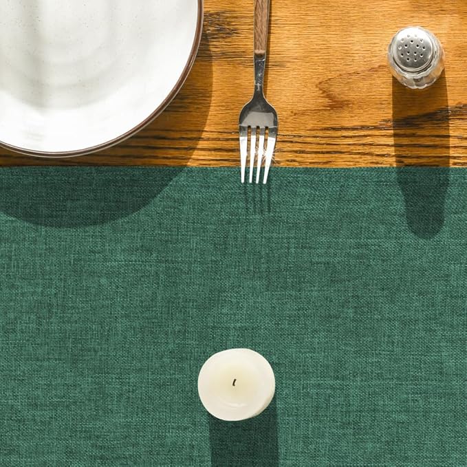 Artoid Mode Forest Green Table Runner, Seasonal Christmas Spring Washable Kitchen Dining Table Decoration for Home Party Decor 13x36 Inch