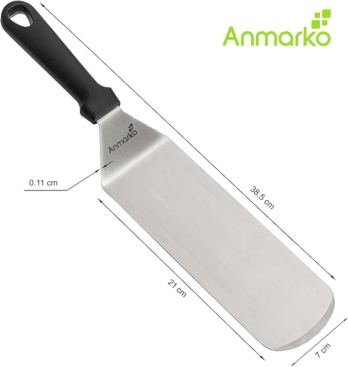 Spatula Turner Stainless Steel - Metal Spatula Set - Hibachi Spatula Great as BBQ Grill Accessories for Grill and Flat Top Griddle