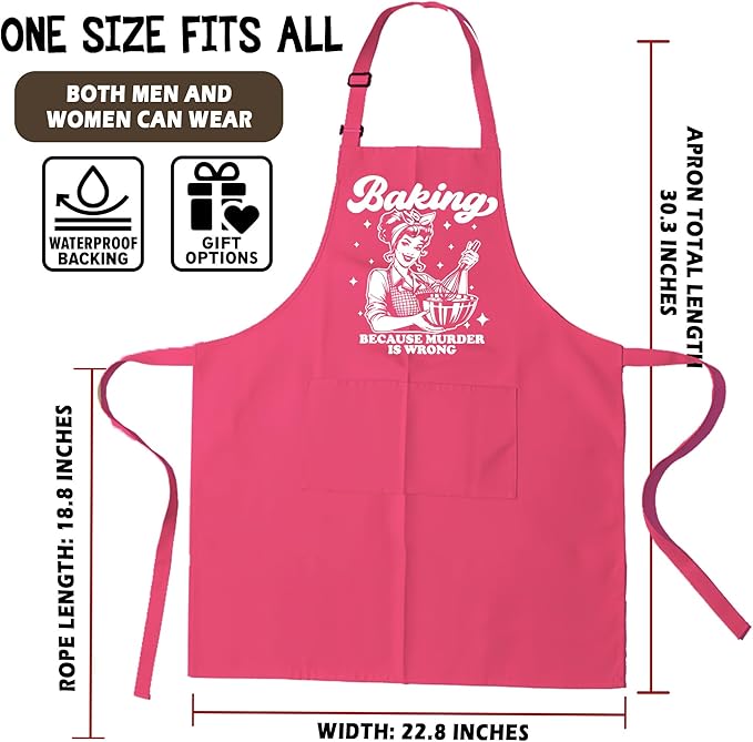Funny Aprons for Women - Baking Gift for Women, Mothers Day Christmas Birthday Gifts, Perfect for Cooking, Bartending