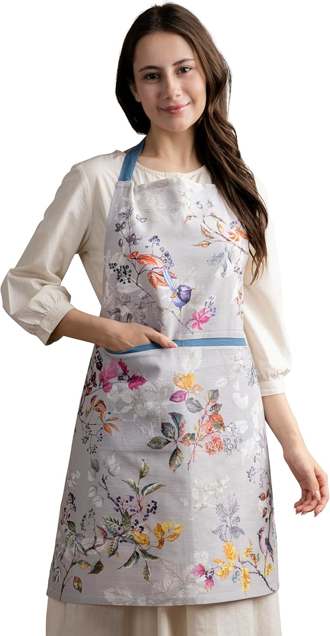 Maison d' Hermine 100% Cotton Apron for women with Pocket Kitchen Chef Apron for Men Cooking Mothers Day Gifts