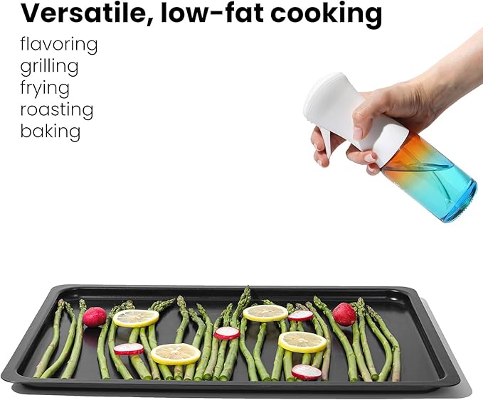 Mistifi Oil Sprayer 150ml glass bottle. Upgraded Version.Fine Mist Spray Bottle for Air Fryer, Olive Oil, Avocado Oil, Healthy Nonstick Frying, Commercial & Home Kitchen Use (PS635)