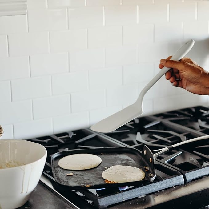 GIR: Get It Right Silicone Kitchen Spatula Turner - Non-Toxic Cooking Utensils for Nonstick Cookware, Cooking and Baking, Ultimate - 13IN - Studio White