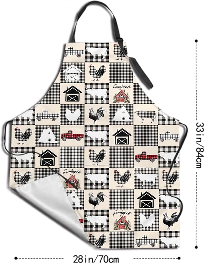 Imiss Waterproof Stain-Resistant Cooking Chef Aprons for Grill BBQ Baking 27 X 31 Inch