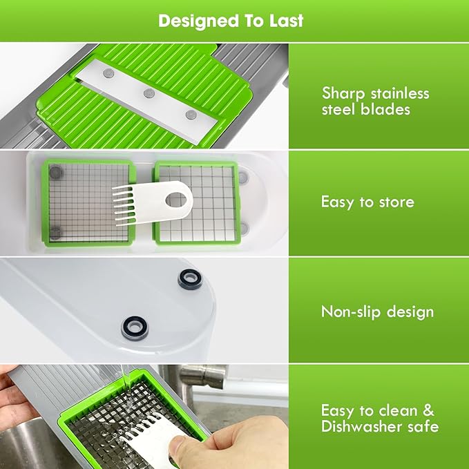 LHS Manual Food Processor Large Vegetable Chopper, 1004ML Pull String Chopper Garlic Mincer Onion Cutter for Veggies,Salad,Fruits, Nuts, BPA Free, WHITE