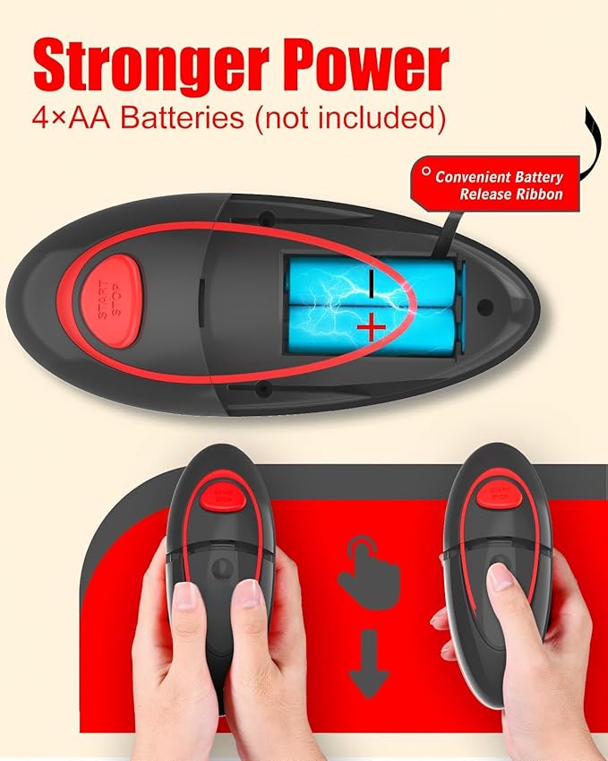 One Touch Electric Can Opener Fits Almost All Can Sizes for Seniors with Arthritis, Hand Held Battery Operated Can Opener with Smooth Edge, Food Safe Kitchen Gadgets Automatic Can Opener for Kitchen