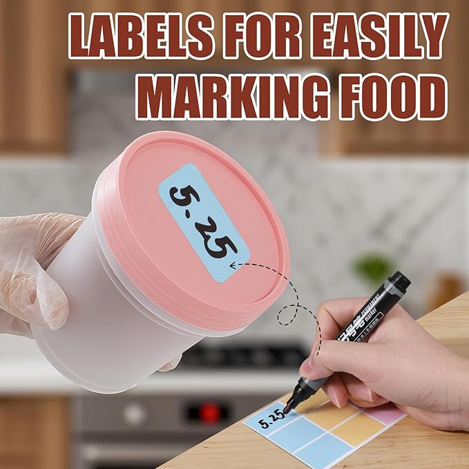 6 Pack 10oz Food Storage Containers, Plastic Containers with Twist Top Lid, Reusable Dishwasher Freezer Safe Airtight, Takeout Container - Ideal for Soup and More