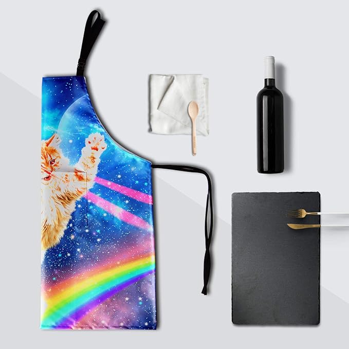 Funny Apron Polyester Grooming Aprons with Pocket for Cooking Kitchen Grilling Adults