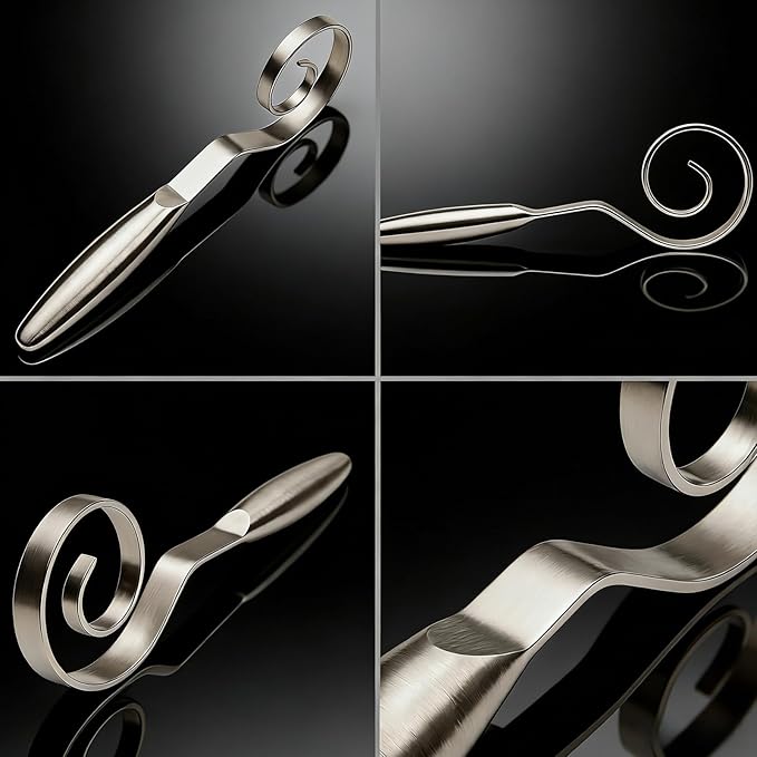 TEEVEA Seamless Danish Dough Whisk Stainless Steel Sourdough Bread Pizza Pastry