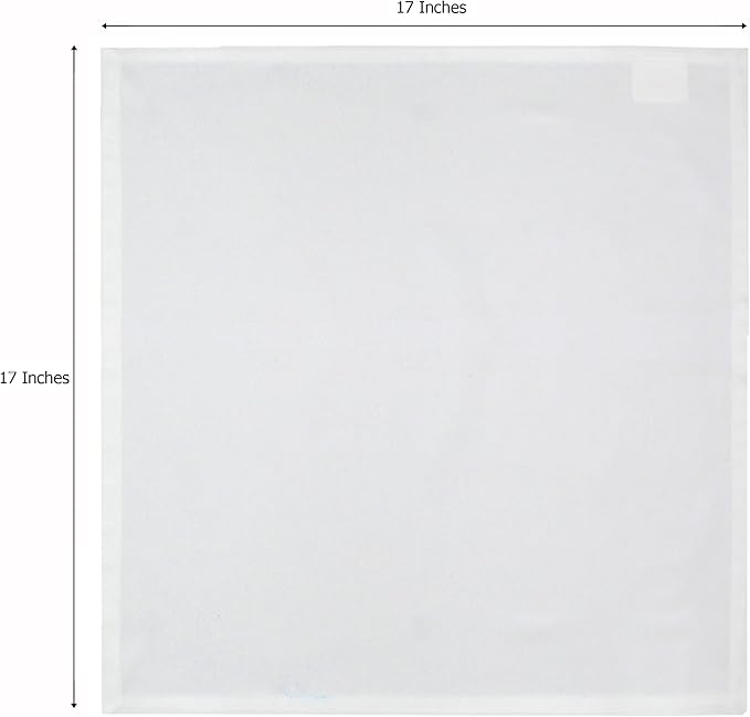 COTTON CRAFT White Dinner Napkins - Set of 12 Classic Pure Cotton Soft Cloth Napkins - Durable Washable Everyday Lunch Brunch Table Restaurant Wedding Party Gift Reusable Napkin - 17 x 17 inches