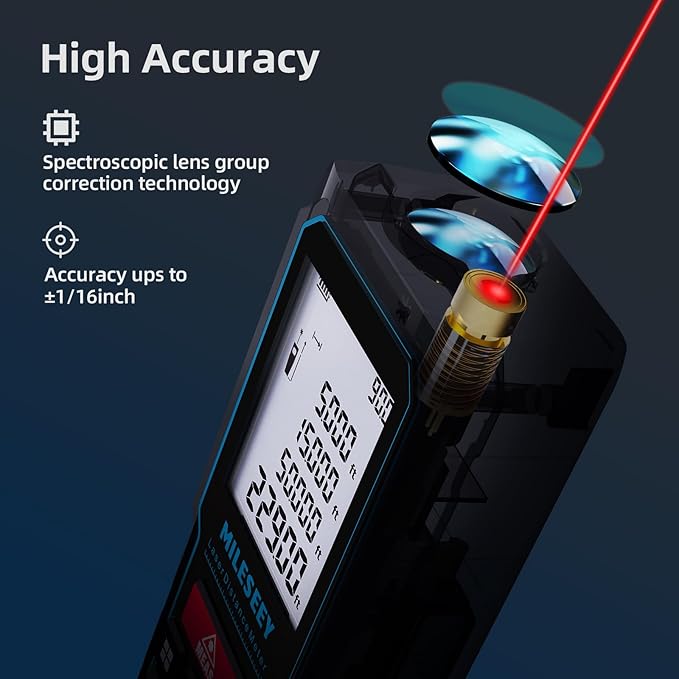 MILESEEY Laser Measurement Tool, 229Ft Laser Measure with Digital Angle Level, Laser Tape Measure with Phone App, Record Data and Make Your own Sketch Support Hand-Drawn Plan/Draw on Picture