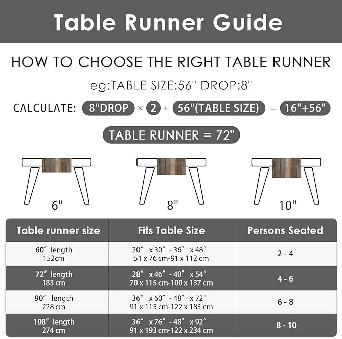 Emvency Farmhouse Table Runner, Abstract Grey and Dark Brown Art Painting for Kitchen Coffee Table Family Dinners Holiday Parties Wedding Events Decor(13x72 inch)