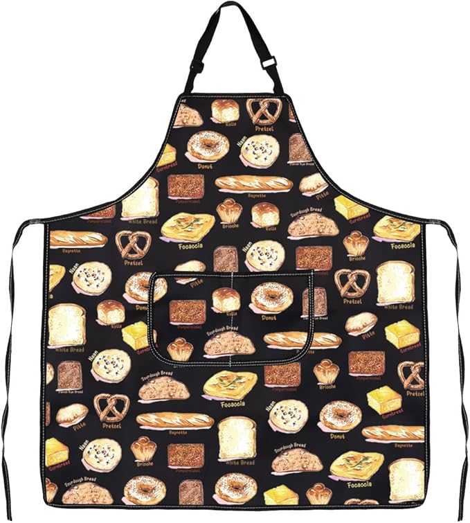 VAMSII Bread Lover Gift The Breadfather Soup Apron With Pockets Chef Cooking Kitchen Gift for Men Boyfriend Husband Father