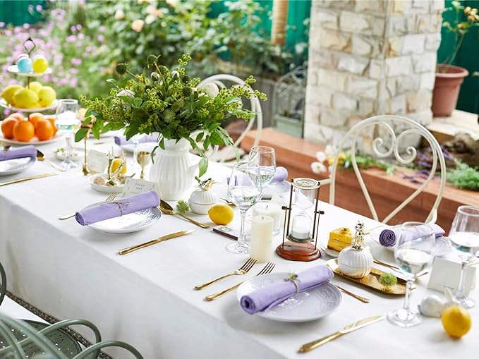 Lavender Cloth Napkins Set of 12, 100% Cotton Napkins, Purple Napkin for Dinner, Table Decorations for Spring Easter,Thick,Soft,Comfortable and Reusable 18"x18"（Lavender）
