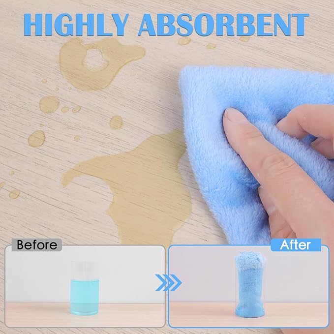 30 Pack Kitchen Dishcloths, Super Absorbent Coral Fleece Cleaning Cloths, Dish Cloths, Multipurpose Reusable Washcloths, Fast Drying Dish Rags for Clean Table, Glass 7 x 9 Inch (Multicolor)