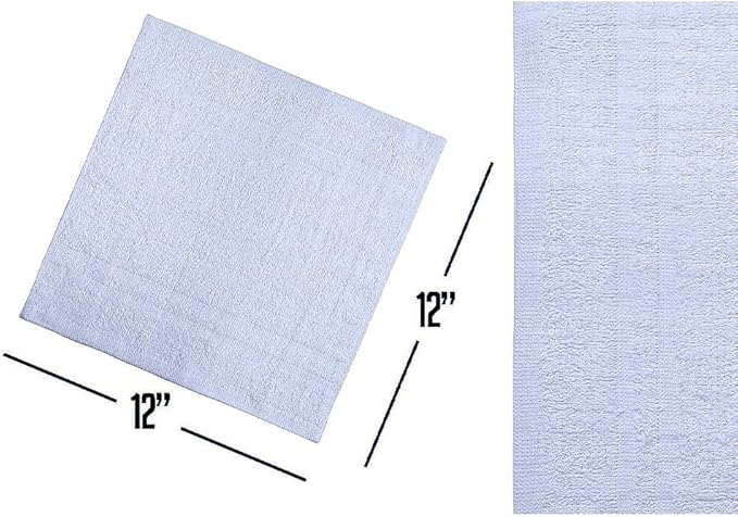 100% Cotton Washcloths - 60 Pack|700 GSM|Soft Face & Body Washcloths|Highly Absorbent|12 x 12 Inches|Blue