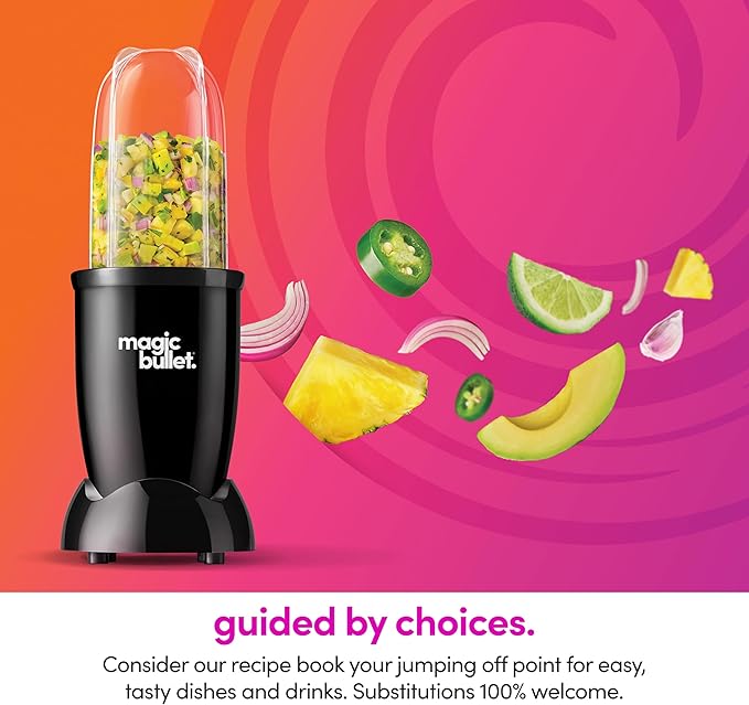 Magic Bullet® Blender Set, 7-Piece Set, 250W Blender and Food Processor, 2 Blending Cups, Cross Blade, Compact Design, Smoothies, Sauces, Silver, MBR-0701AK (Pack of 4)