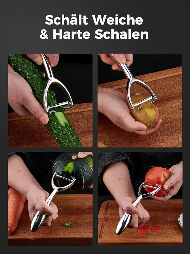 Y Vegetable Peeler, Ultra Sharp Stainless Steel Potato Peeler for Fruits and Vegetables, Serrated Blade Kitchen Peeler with Ergonomic Non-Slip Handle
