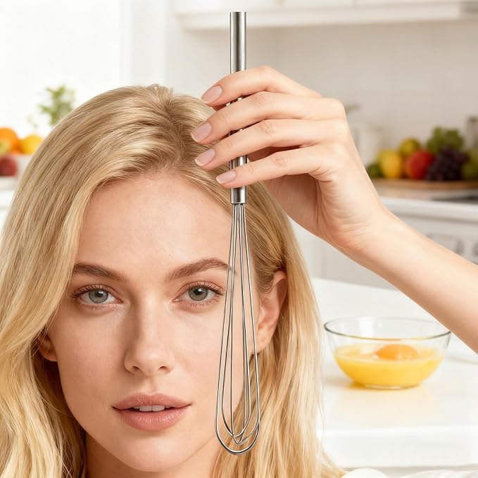 FLYINGSEA whisk,Mini whisks,small wisk,whisks for cooking,Whisk stainless steel,Cooking and Kitchen Gadget.1 Pcs