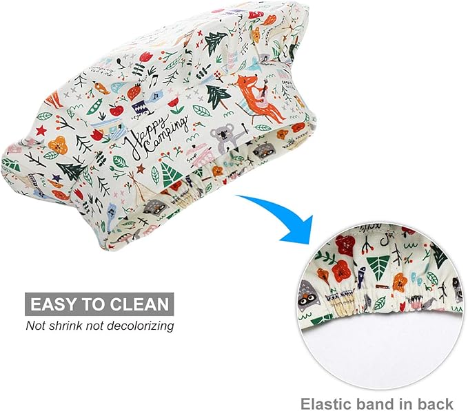 Jennice House Kids Apron and Chef Hat Set, Cute Children Baking Aprons for Cooking Baby Baking Aprons