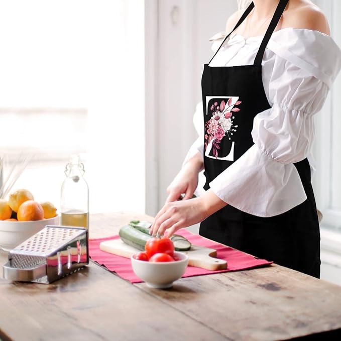 Personalized Aprons for Women with Pockets, Cute Aprons for Women Chef Baking, Cooking Gifts for Mom Birthday