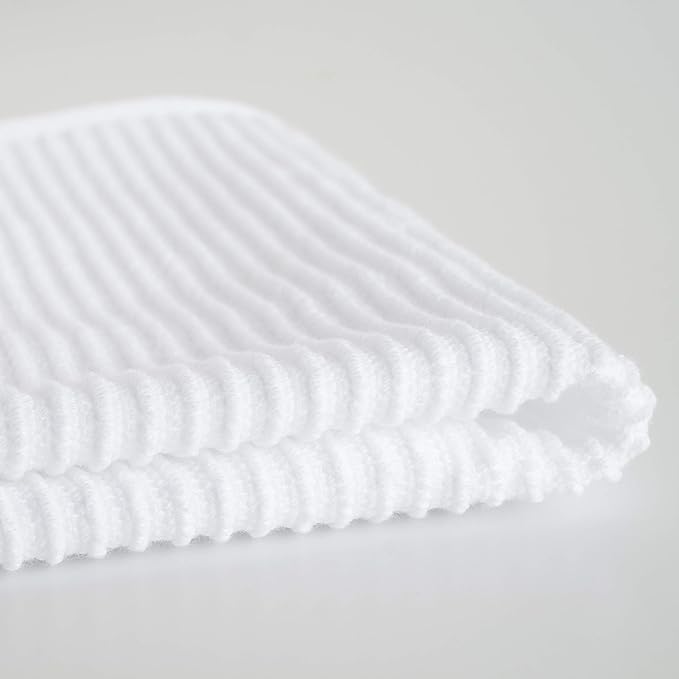 Now Designs Ripple Kitchen Dishcloth, Set of 4, White