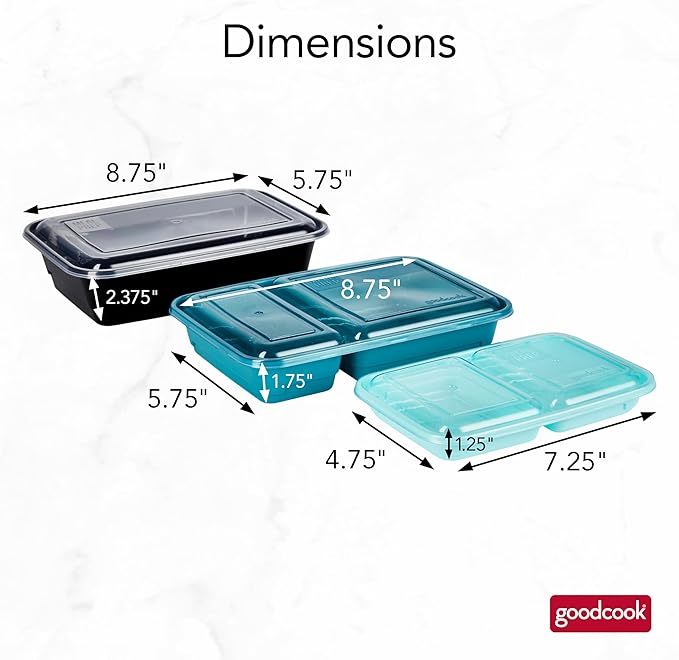 GoodCook Meal Prep 60-Piece Container Set, Made Without BPA