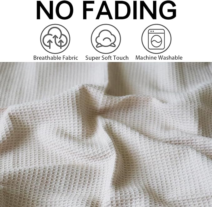 QUILTINA Dish Towels Set - 17 x 25 Inches 6 Pack Khaki 100% Cotton Waffle Weave Kitchen Towels, Ultra Soft Absorbent Quick Dish Towels for Kitchen Cleaning and Drying