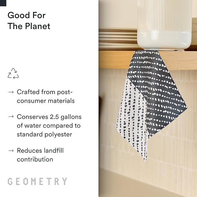 GEOMETRY Kitchen Dish Cloths - Quick Dry Dishcloths for Kitchen - Premium Dish Rags with Geoweave - 3-Pack Set This and That