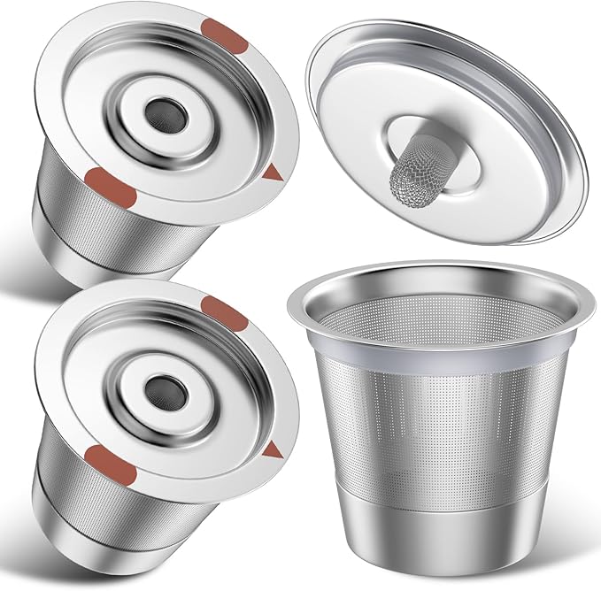 Reusable K Cups for Keurig Stainless Steel Refillable Coffee Pods - Metal K Cup Reusable Coffee Filter for Keurig 1.0 & 2.0 K-Classic K-Elite K-Express K-Mini, BPA Free Permanent Coffee Filter(3pack)