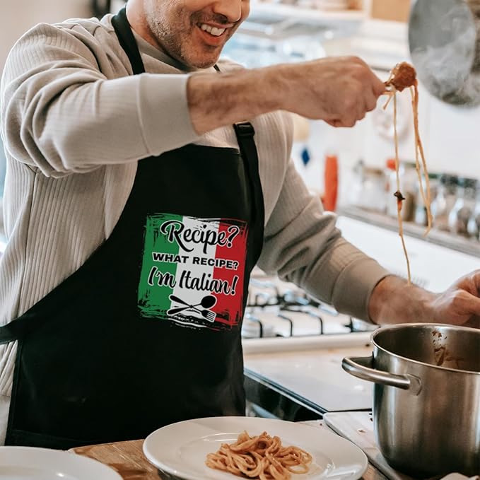 Chef Aprons for Men Women with Pockets, Kitchen Apron for Cooking Grilling Gifts for Dad Mom Birthday Christmas