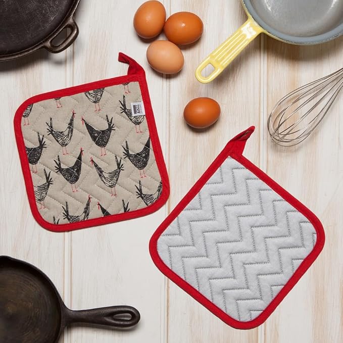 Now Designs Chicken Scratch Pot Holder