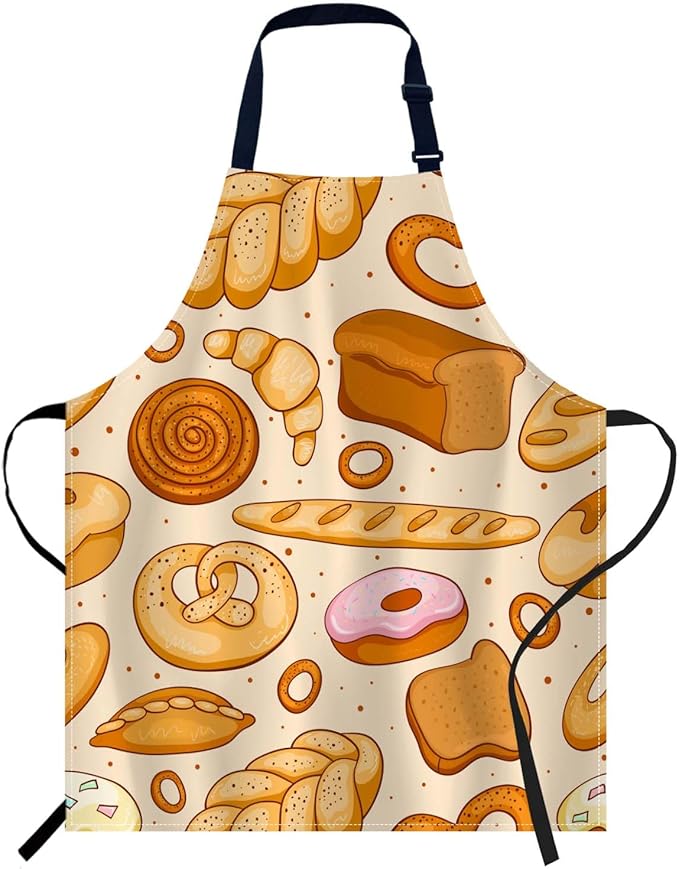 oFloral Different Bread Apron Chefs Apron, Cooking and Baking Apron for Men and Women, Kitchen Aprons, Butchers Apron, BBQ & Catering Bibs
