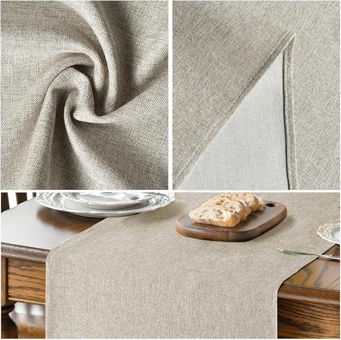 Artoid Mode Light Brown Table Runner, Seasonal Fall Washable Kitchen Dining Table Decoration for Home Party Decor 13x60 Inch