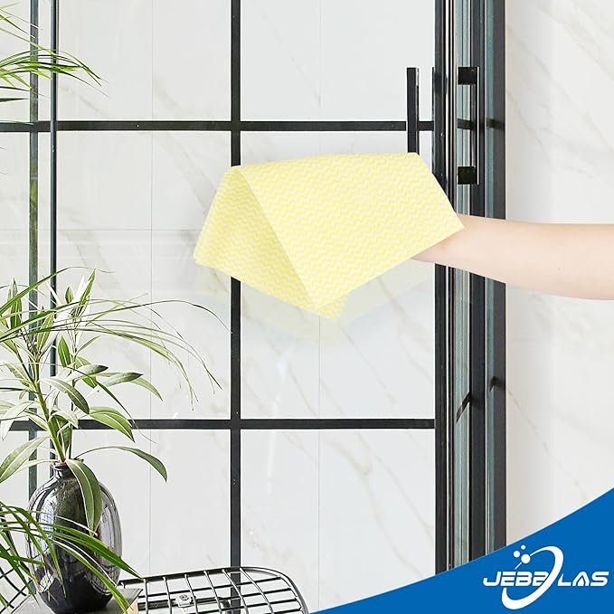 JEBBLAS Cleaning Towels Dish Towels and Dish Cloths Reusable Towels,Handy Cleaning Wipes, Great Dish Towel, Disposable, Absorbent, Dry Quickly 60 Sheets/Pack,White