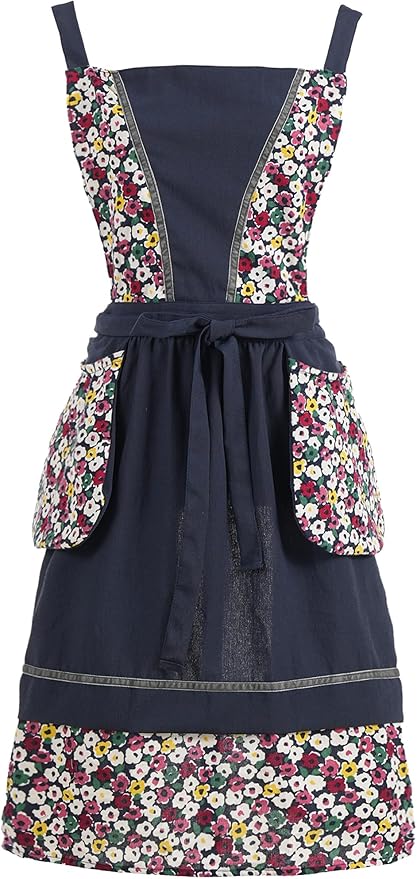 Pinknoke Kitchen Aprons for Women with Pockets Cute Vintage Chef Pinafore Apron for Gardening Cooking Baking Painting