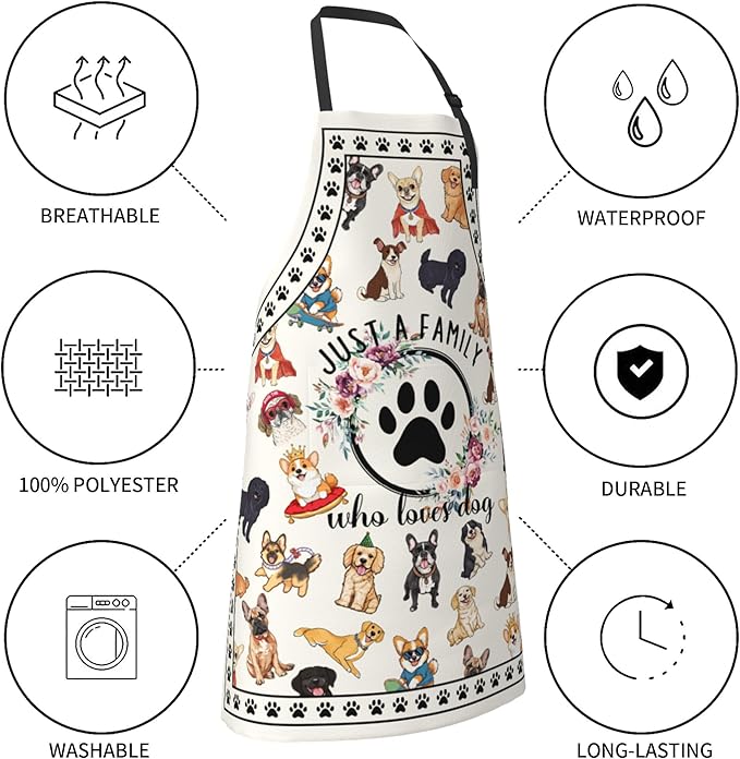 Funny Apron Polyester Grooming Aprons with Pocket for Cooking Kitchen Grilling Adults