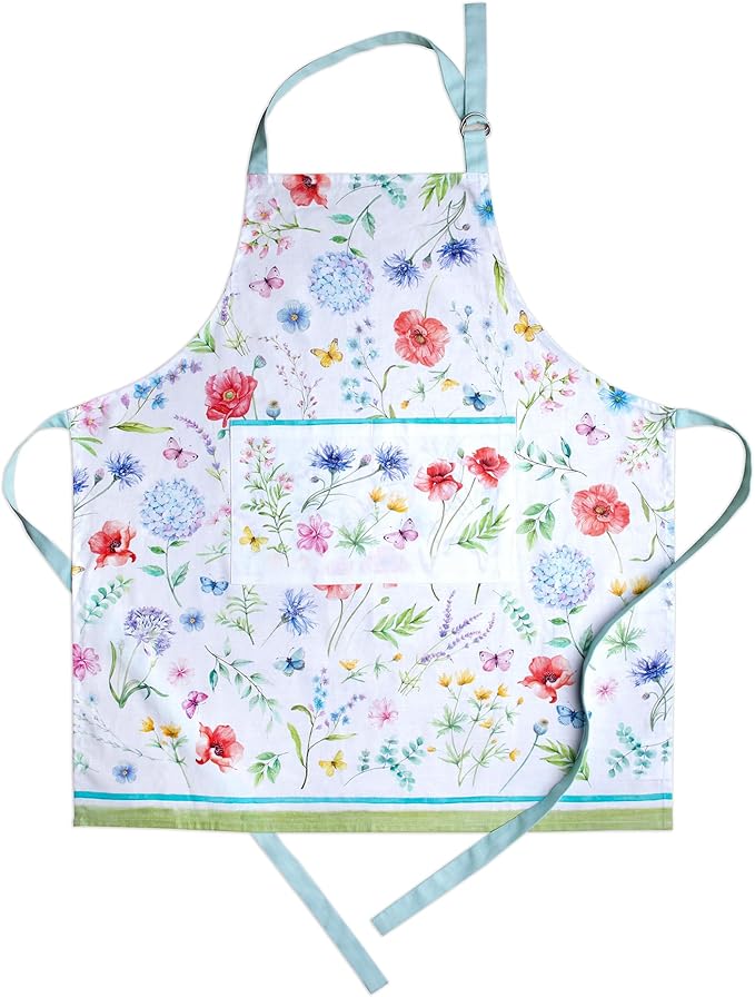 Maison d' Hermine 100% Cotton Apron for women with Pocket Kitchen Chef Apron for Men Cooking Mothers Day Gifts