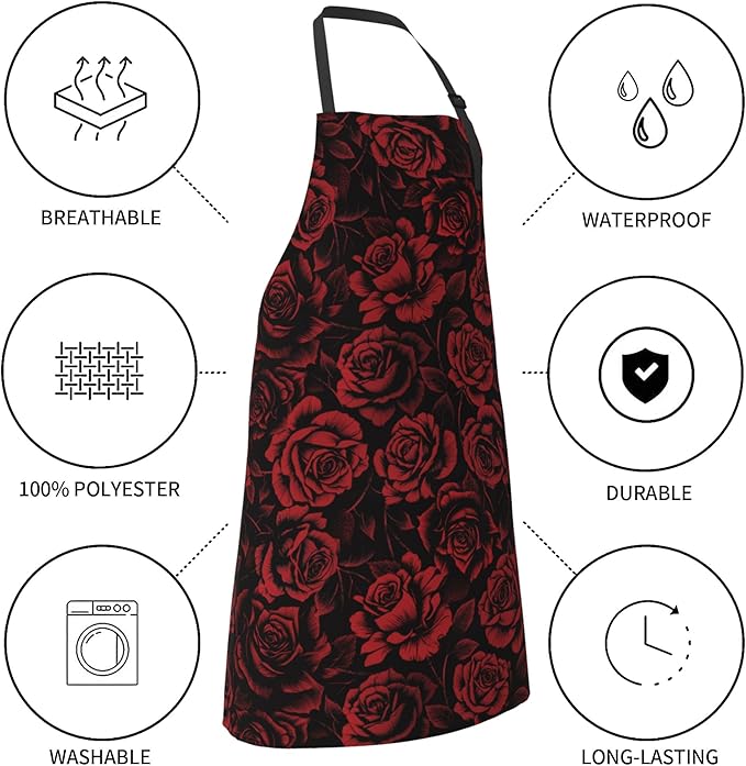 Funny Apron Polyester Grooming Aprons with Pocket for Cooking Kitchen Grilling Adults