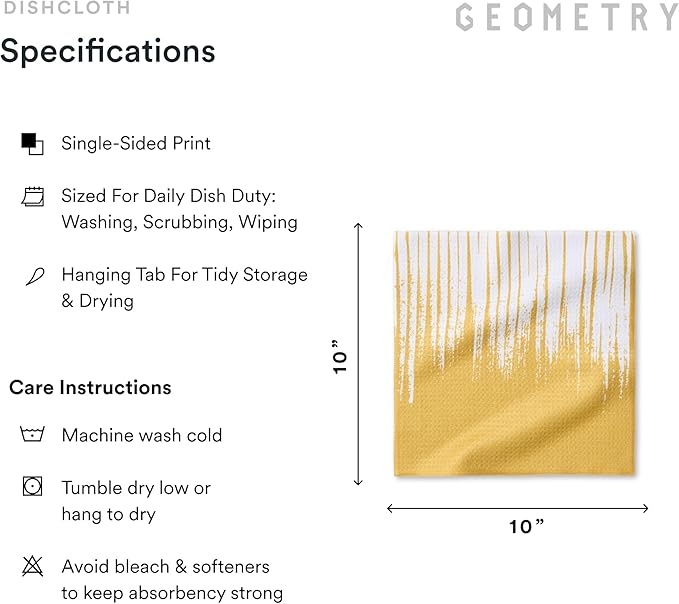 GEOMETRY Kitchen Dish Cloths - Quick Dry Dishcloths for Kitchen - Premium Dish Rags with Geoweave - 3-Pack Set This and That