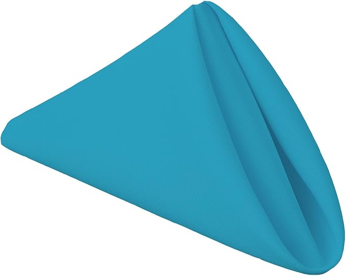 Gee Di Moda Cloth Napkins - 17 x 17 Inch Caribbean Dinner Napkins - Set of 12 Soft & Absorbent Washable Fabric Cloth Table Napkins with Hemmed Edges for Hotel Restaurant, Holiday Parties & Wedding