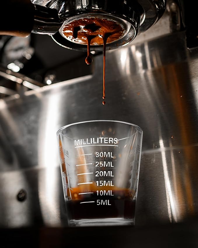 SAIAOKJ Shot Glasses Measuring Cup Set 6 Pack Espresso Shot Glasses Liquid Heavy Glass 26-Incremental Measurement 1 OZ, 2 TBS, 6 TSP, 30 ML Kitchen Tools